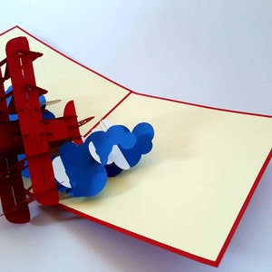 Freestyle Plane Pop Up Kirigiami 3D Cards Handmade uniqe Compleanno, Matrimonio, Baby shower, anniversario, festa del papà, festa della mamma, stagionale