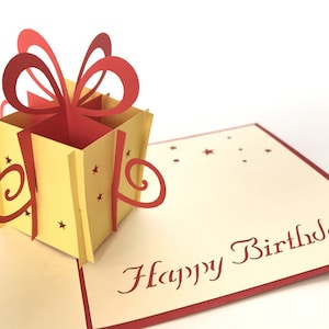 Présenter Pop Up Kirigiami Cartes 3D Faits main uniqe Anniversaire, Mariage, Douche de bébé, anniversaire, fête des pères, fête des mères, saisonnier