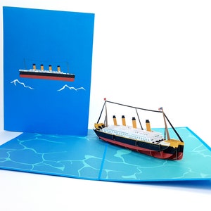 Boot Liverpool Pop-up Kirigiami 3D-kaarten Handgemaakte unieke verjaardag, bruiloft, babyshower, jubileum, vaderdag, Moederdag