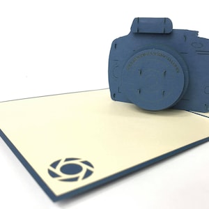 Karty 3D Kirigiami z wyskakującą kamerą, ręcznie robione, wyjątkowe, na urodziny, wesele, baby shower, rocznicę, dzień ojca, dzień matki, sezonowe
