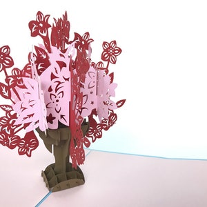 Sierlijke bloem Pop Up Kirigiami 3D kaarten handgemaakte uniqe verjaardag, bruiloft, Baby shower, verjaardag, Vaderdag, Moederdag