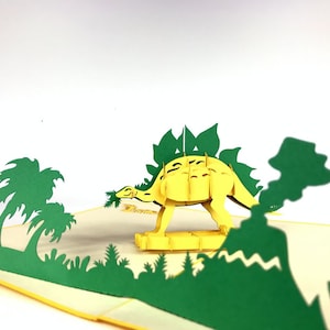 Dinosaurus pop-up Kirigiami 3D-kaarten Handgemaakte unieke verjaardag, bruiloft, babyshower, jubileum, vaderdag, Moederdag, seizoensgebonden