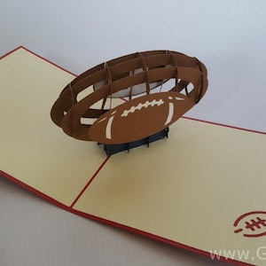 Rugby pop up kirigami 3d cartões feitos à mão uniqe aniversário, casamento, chá de bebê, aniversário, dia dos pais, dia das mães, sazonal