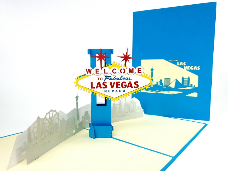 anniversary father/'s day Las Vegas USA Pop Up Kirigiami 3D Cards Handmade uniqe Birthday Wedding Baby shower mother/'s day