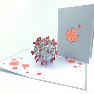 Coronavirus Covid 19 Pop Up Kirigiami Cartes 3D faites à la main Guérissez NHS Doctor