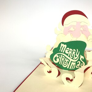 Weihnachten Weihnachtsmann Gesicht Geschenk Pop Up Kirigiami 3D Karten Handmade uniqe Geburtstag, Hochzeit, Baby Shower, Jubiläum, Vatertag,