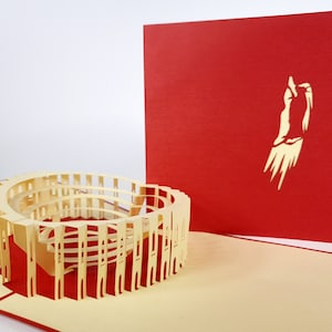 colosseum pop-up Kirigiami 3D-kaarten handgemaakte unieke verjaardag, bruiloft, babyshower, jubileum, vaderdag, Moederdag, seizoensgebonden