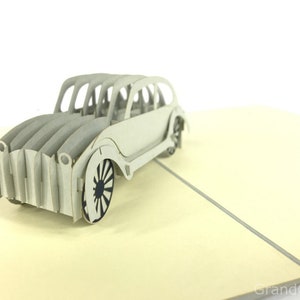 Zilveren kaart pop-up Kirigiami 3D-kaarten Handgemaakte unieke verjaardag, bruiloft, babyshower, jubileum, vaderdag, moederdag