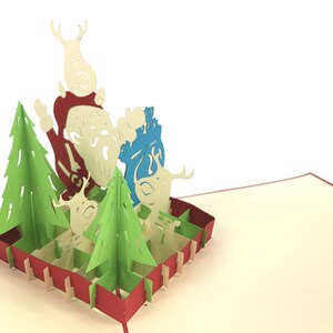 Christmas Singing Santa Claus obecny pop-up Kirigiami karty 3D Handmade UNIQE urodziny, wesele, baby shower, rocznica, dzień ojca,