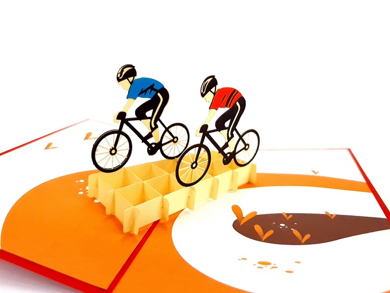 seasonal Wedding mother/'s day Cycling Team Pop Up Kirigiami 3D Cards Handmade uniqe Birthday Baby shower anniversary father/'s day