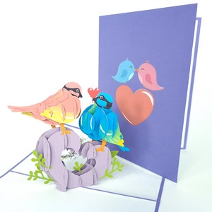 Karty 3D z ptasim gniazdem Pop Up Kirigiami, ręcznie robione, wyjątkowe, na urodziny, wesele, baby shower, rocznicę, dzień ojca, dzień matki, sezonowe