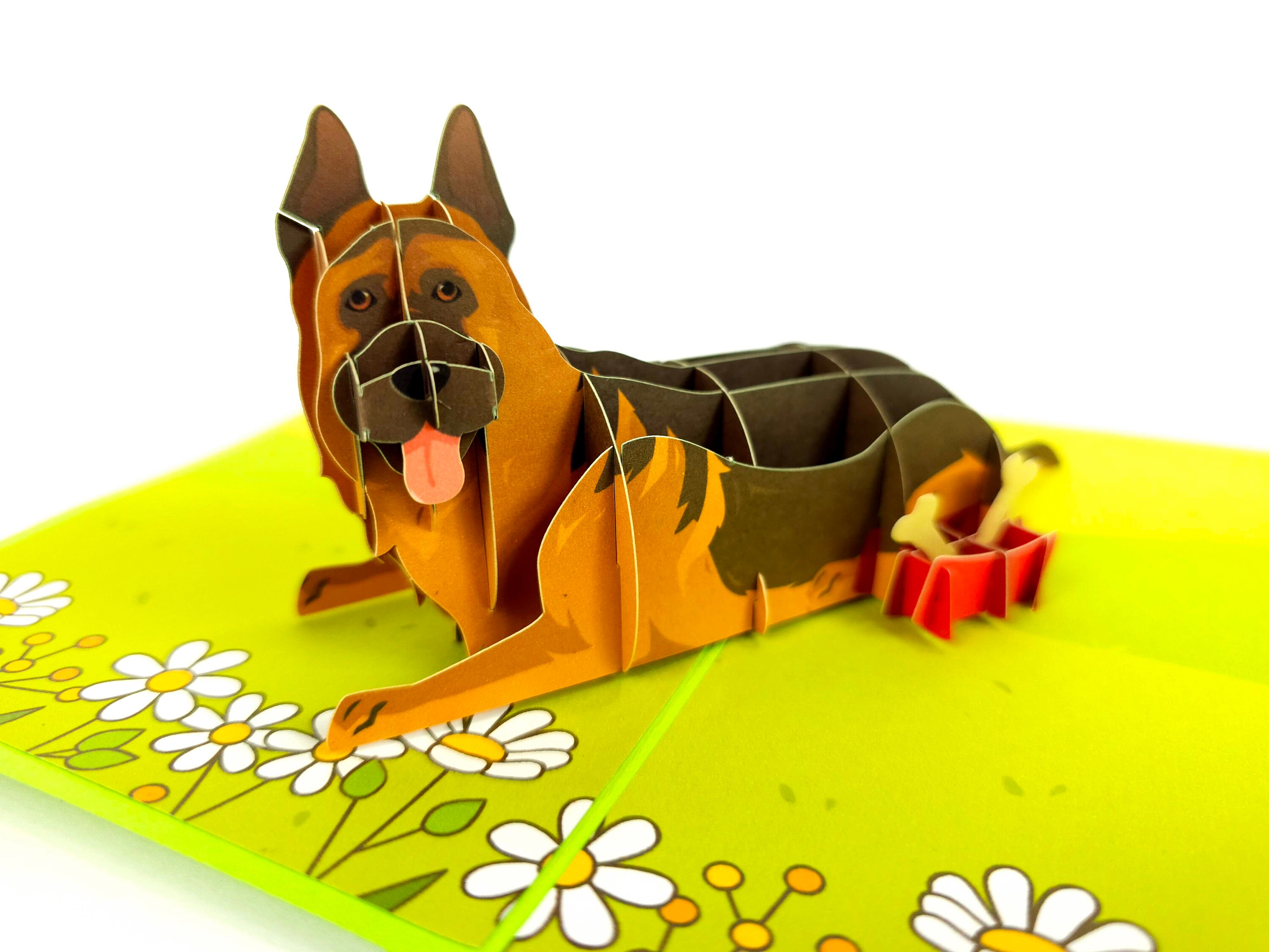 Carte D'Anniversaire Pop-Up Musicale Chiens Et Gâteau 3D - Avec Musique, Lumière Et Souffle - Cadeau Original Pour Enfants Et Adultes