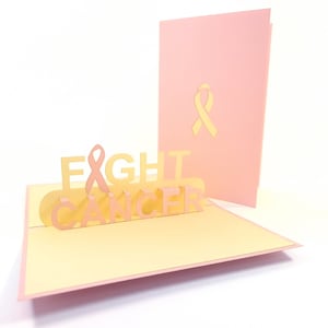 Cartes Pop Up Fight Cancer Cartes 3D faites à la main Cancer NHS nous sommes roses guérissons