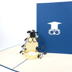 Graduierung gratulieren OwlPop bis Kirigiami 3D Karten handgemachte Uniqe Geburtstag, Hochzeit, Baby-Dusche, Jubiläum, Vatertag