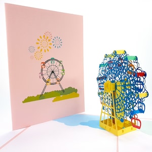 London Eye Pop Up Kirigiami 3D Cards Ręcznie robione, wyjątkowe Urodziny, Ślub, Baby shower, rocznica, Dzień Ojca, Dzień Matki