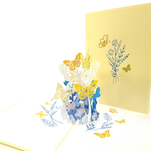 Butterfly Pop Up Kirigiami 3D-kaarten handgemaakte uniqe verjaardag, bruiloft, babyshower, verjaardag, vaderdag, moederdag, seizoensgebonden