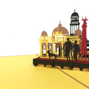 Berlin City Pop Up Kirigiami 3D Cards Ręcznie robione, wyjątkowe Urodziny, Ślub, Baby Shower, rocznica, Dzień Ojca, Dzień Matki, sezonowe