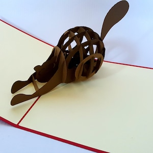 Gras chat Pop Up Kirigiami 3D cartes fait main uniqe anniversaire, mariage, Baby shower, anniversaire, fête des pères, fête des mères, saisonnier
