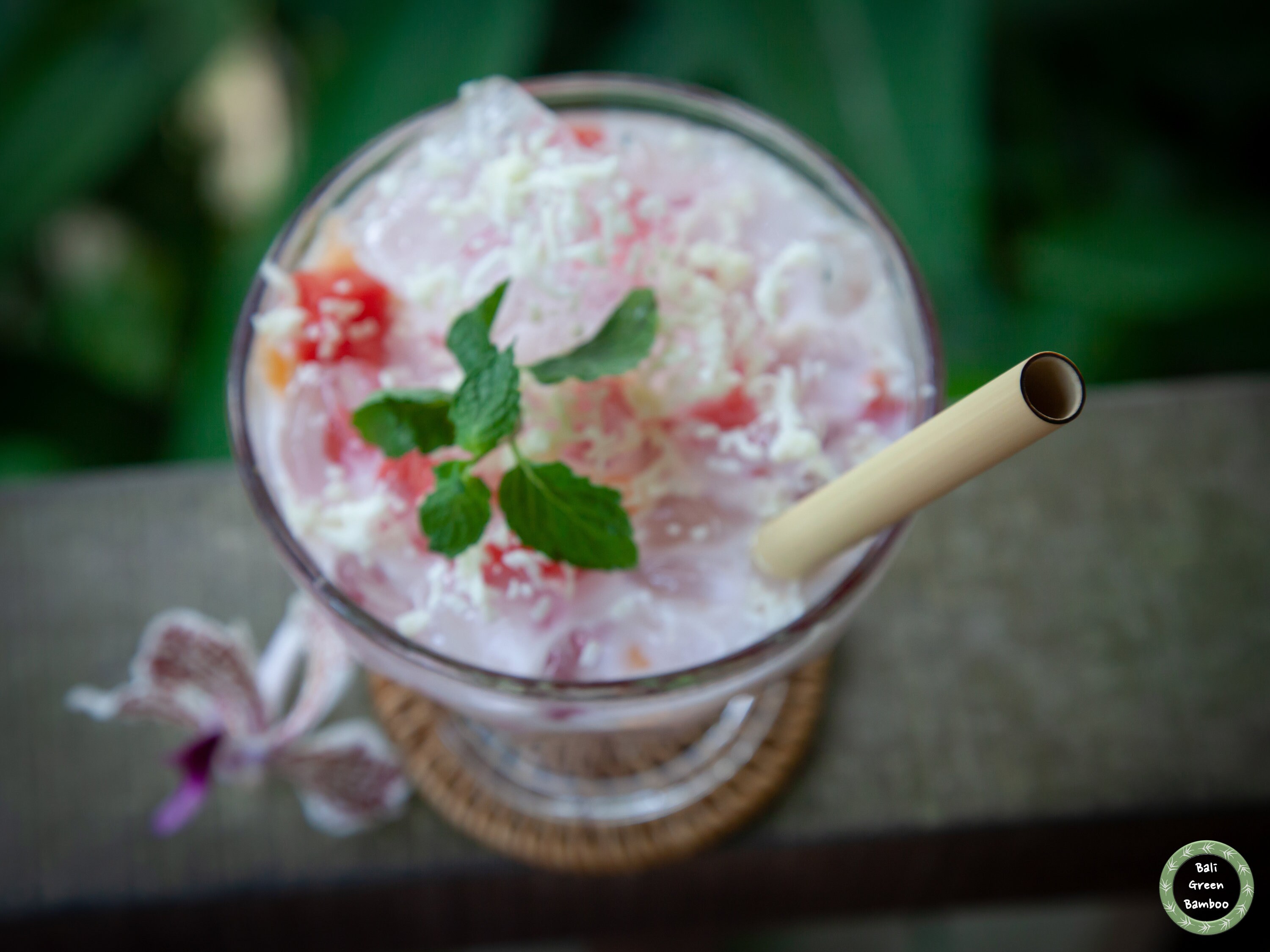 Pailles en Bambou Smoothie - Granité Pochon de 6 Pailles 22 cm -2 14cm- 1 Goupillon Nettoyage Pocket