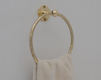 Brass Ring Towel Holder, Bath Towel Holder, Bathroom Towel Ring