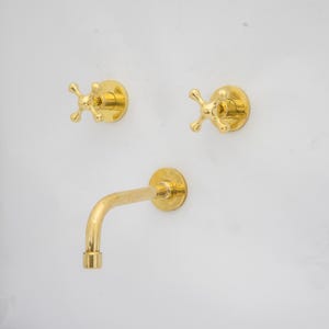 Solid Brass Shower System, Unlacquered Solid Brass Straight Tub Filler