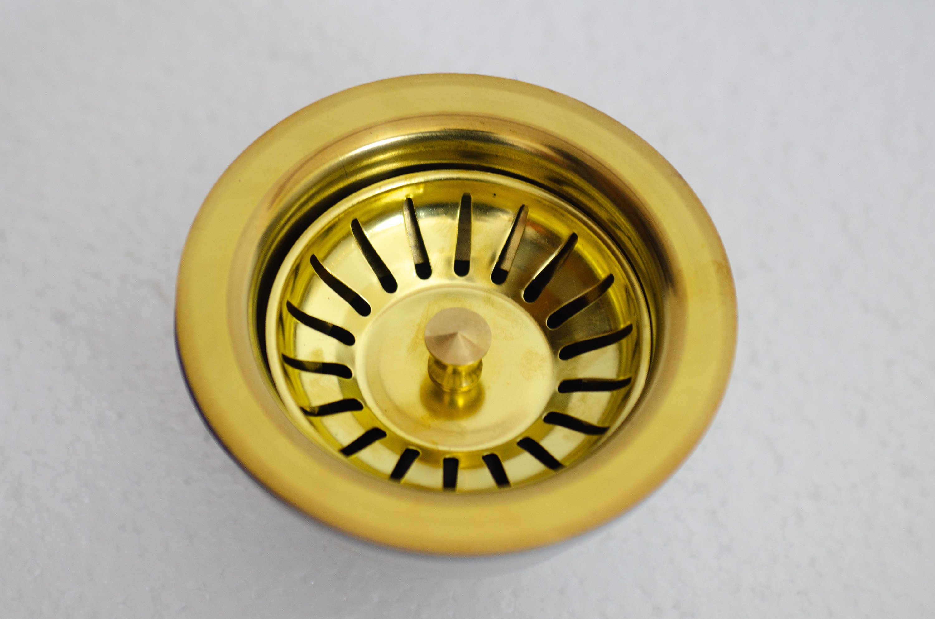 Unlacquered Brass Kitchen Sink Strainer Sink Waste Strainer | Etsy