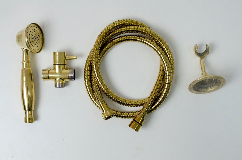 Exposed Solid Brass Shower System Round Brass Shower Head Etsy