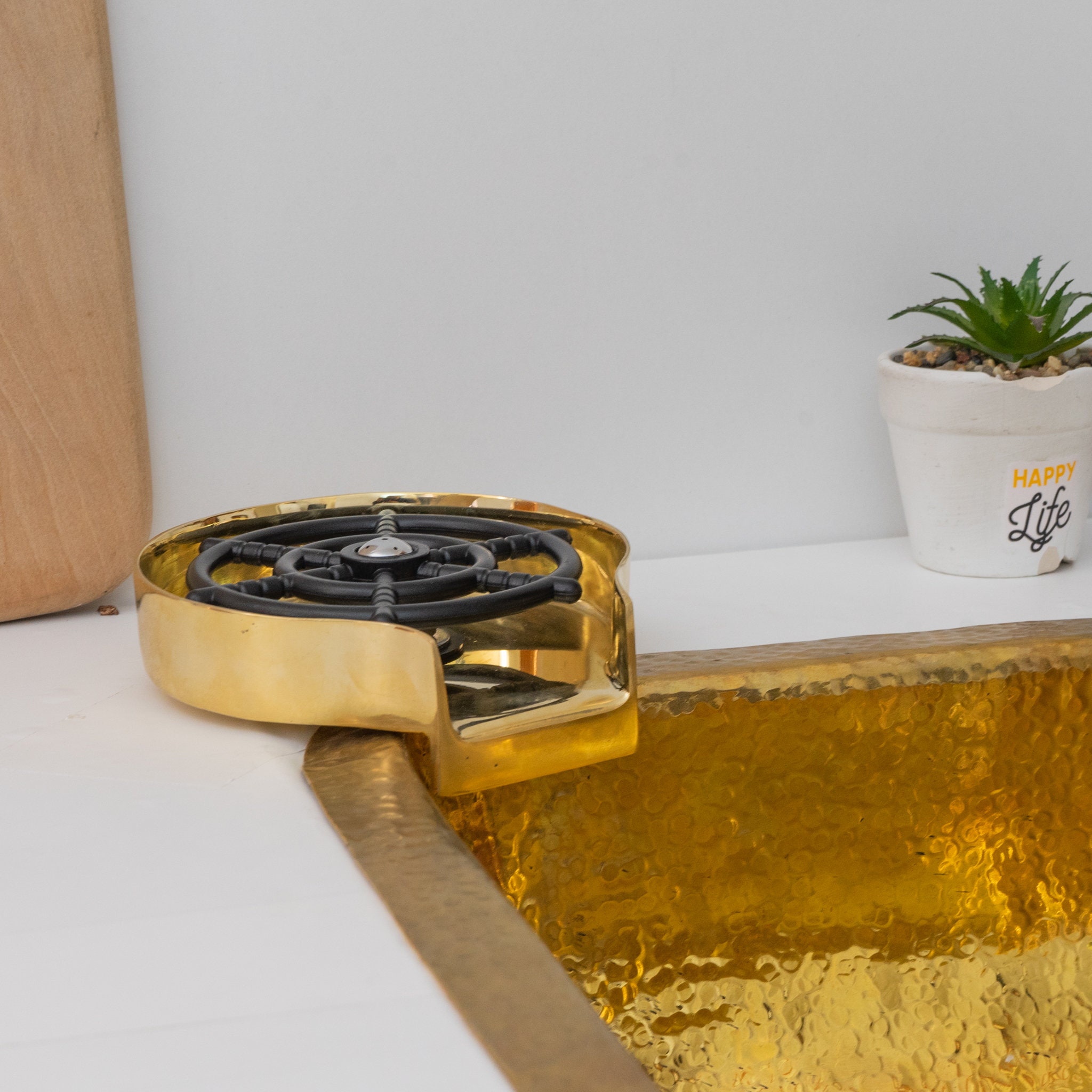 Solid Brass Body, Kitchen Cup Cleaner, Glass Rinser, Unlacquered Brass ...