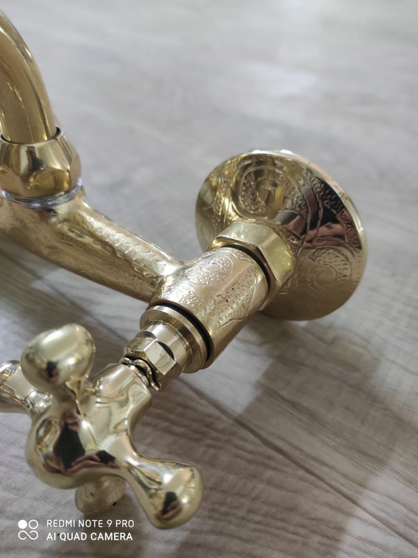 Brass Wall Mount Bath Faucet Unlacquered Bathroom Faucet Etsy