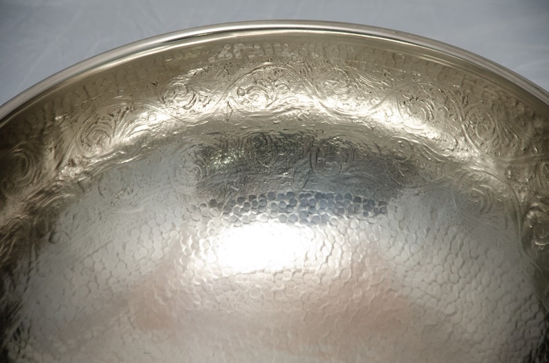 German Silver Bathroom Sink Handcrafted Hammered Round Vessel Etsy