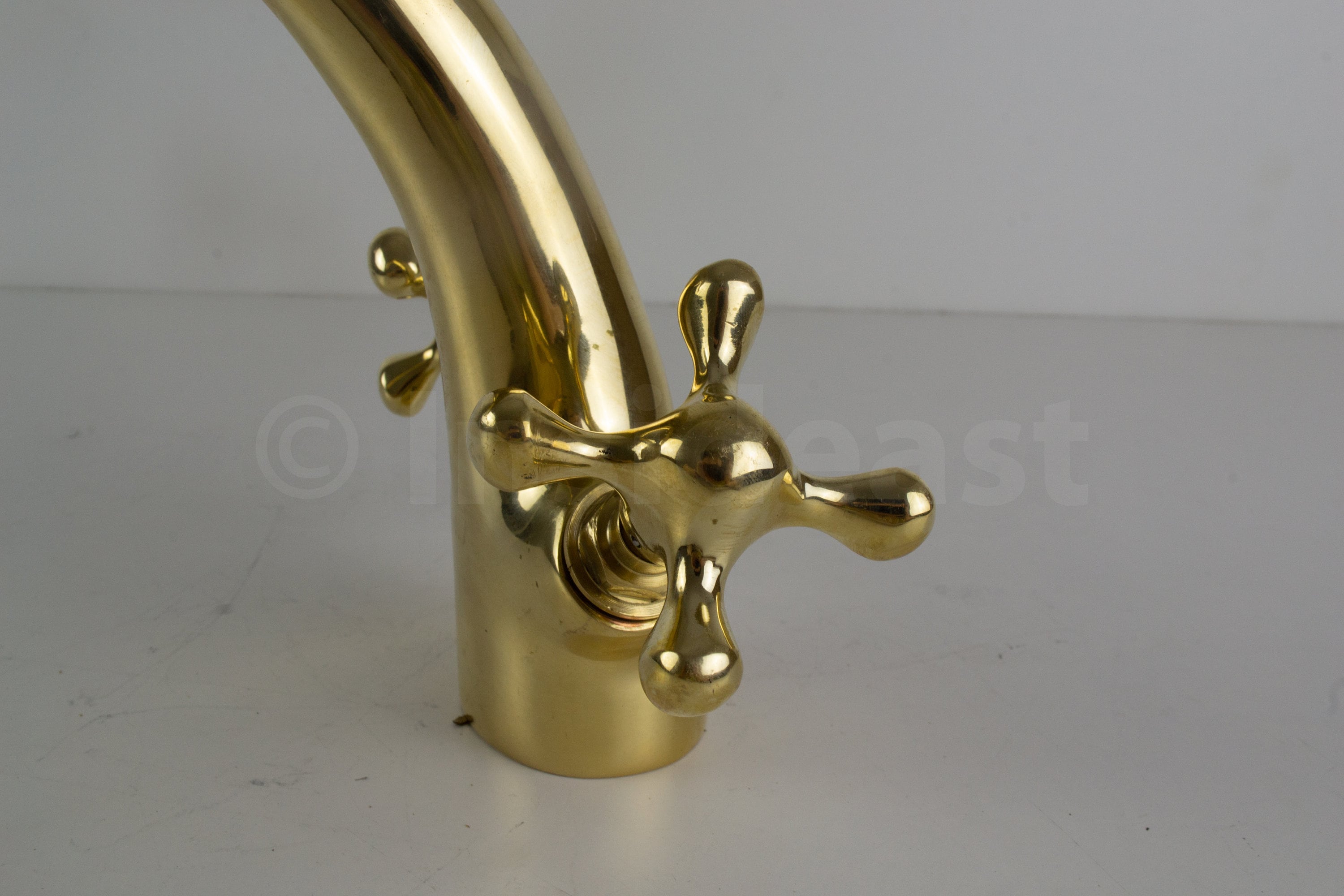 Single Hole Unlacquered Brass Bathroom Faucet Bathroom Sink Etsy