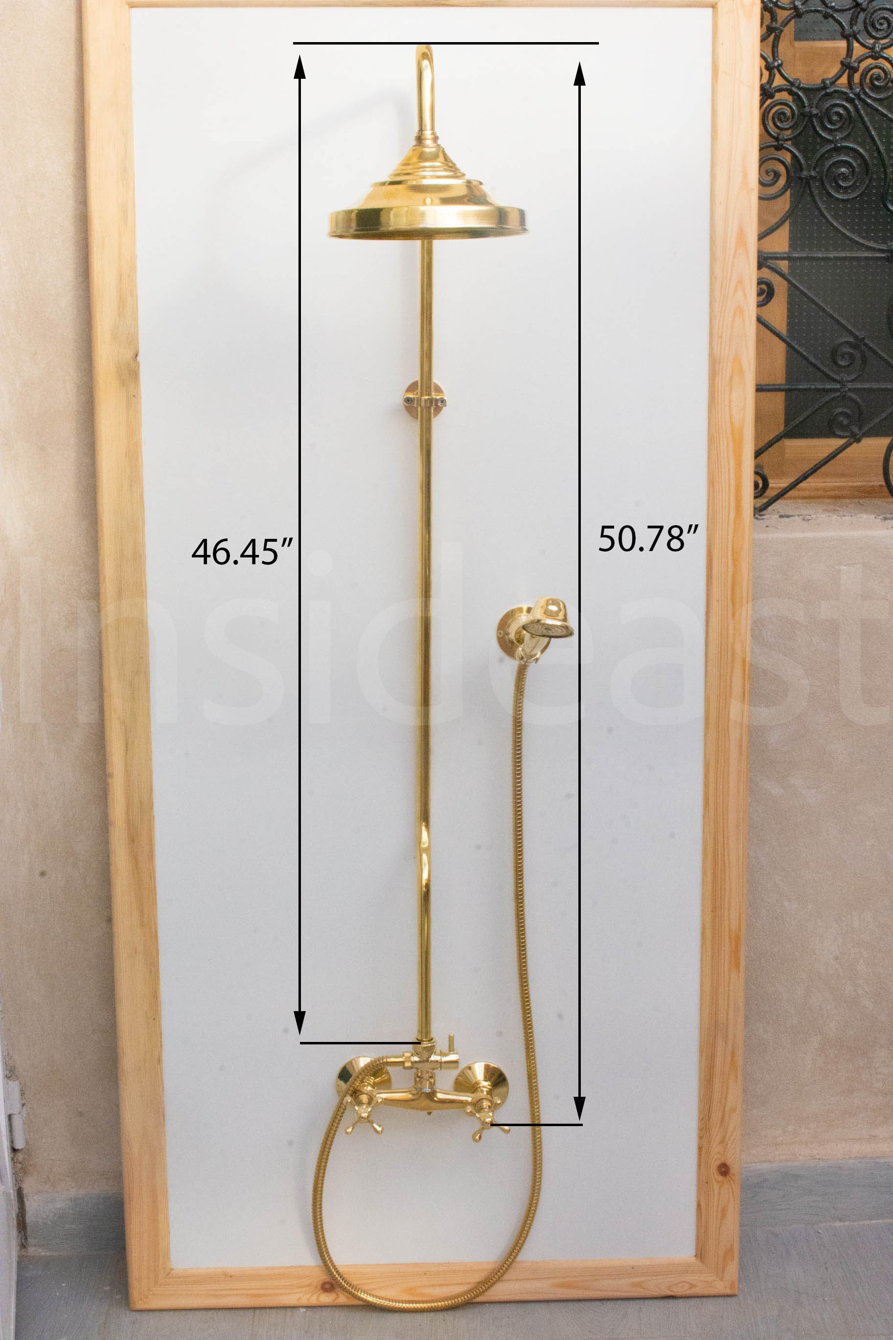 Unlacquered Brass Shower System Handheld Shower and Shower Etsy