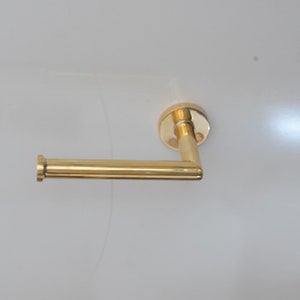 Solid Brass Toilet Paper Holder, Handcrafted Powder Room Roll Holder