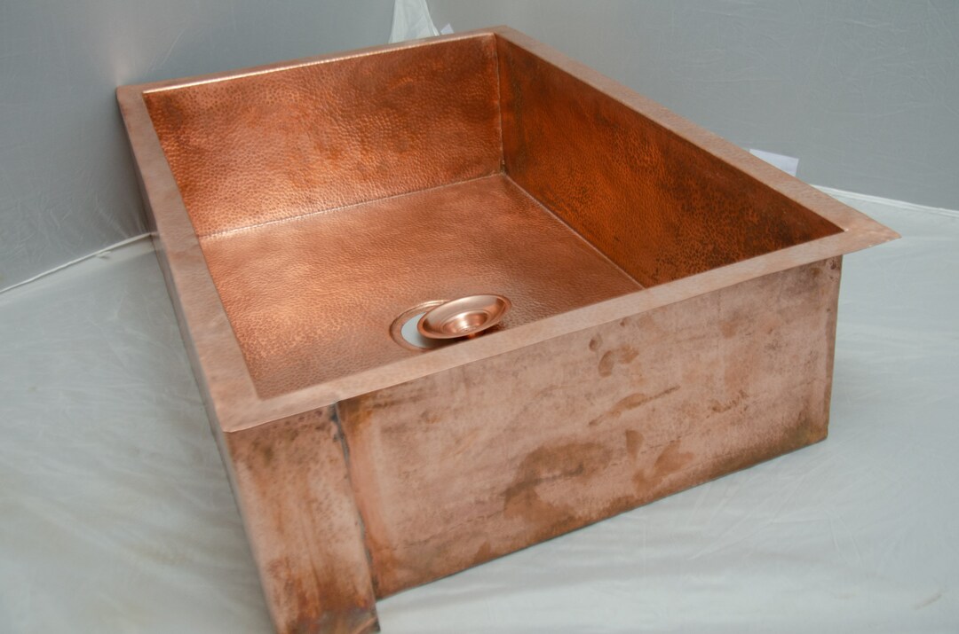 Customizable Solid Copper Farmhouse Kitchen Vintage Sink, Antique ...