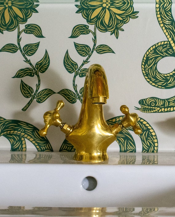 フランスヴィンテージ 真鍮製蛇口（お風呂用）