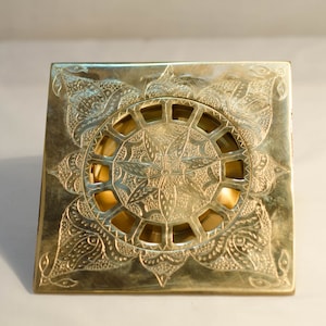 Solid Brass Floor Drain, Engraved Square Shower Drain