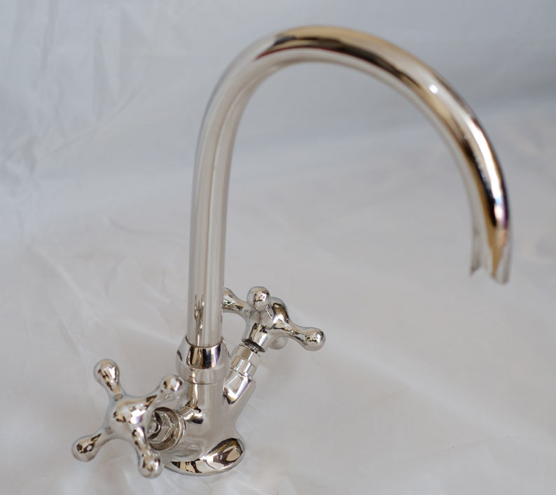 Single Hole Gooseneck Faucet Bathroom Faucet Kitchen Faucet Etsy