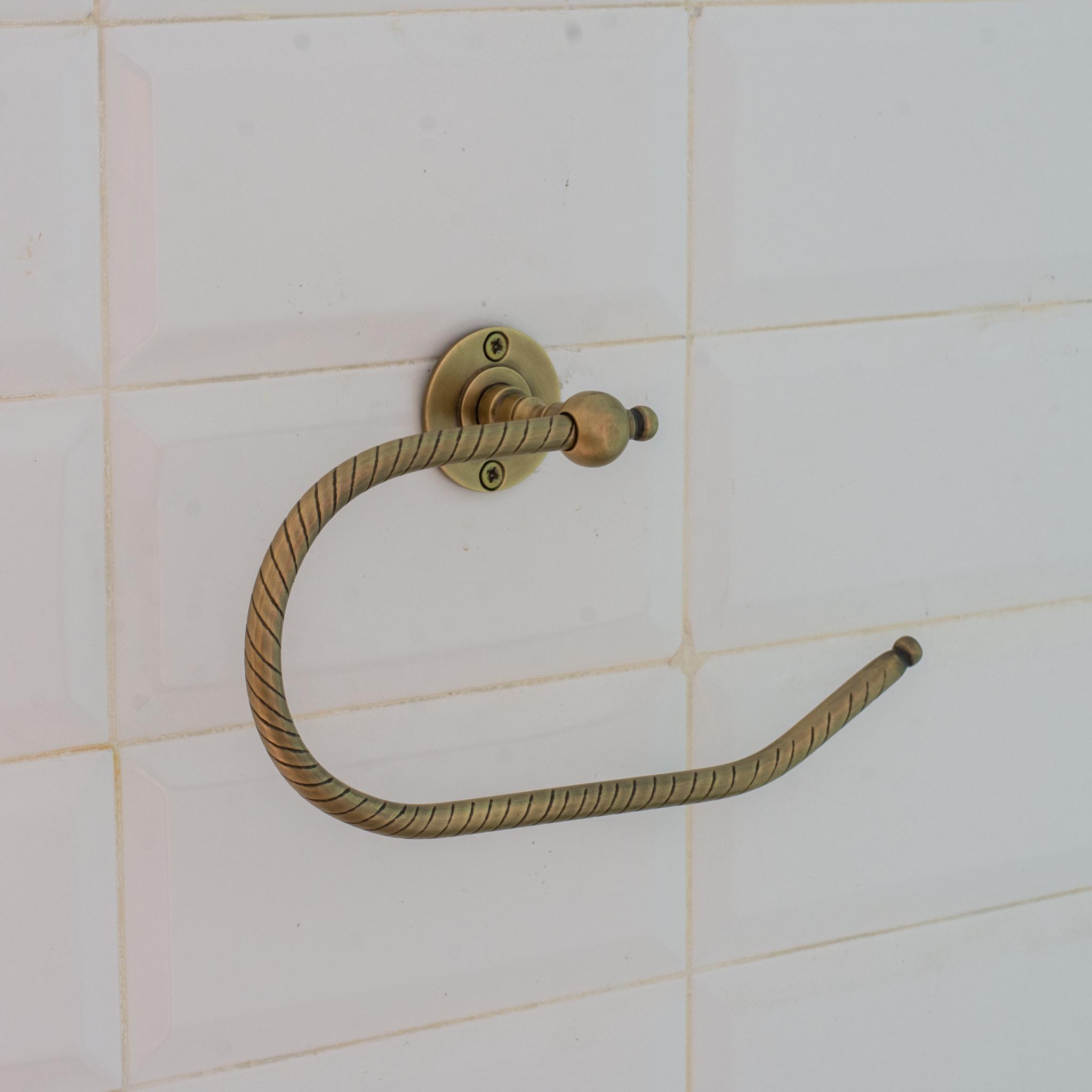 Porte-Serviette En Laiton Vintage, Anneau De Suspension Pour Serviette, Porte-Anneau Salle Bain Mural, Serviettes Gravé À La Main