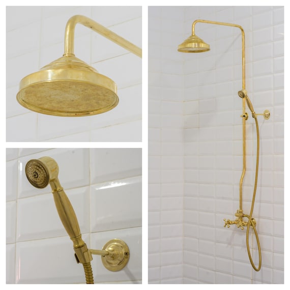 Copper Shower System With Handheld Sprayer | Timeless Aesthetics