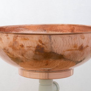 Hammered Copper Sink, Rustic Round Sink Bowl, Bathroom Copper Vessel Sink