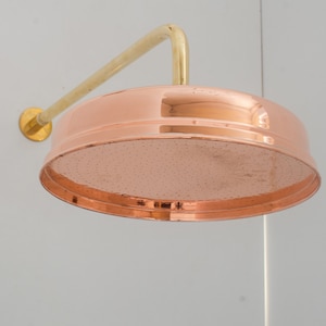 Unlacquered Copper Showerhead, Copper Swiveling Showerhead, Copper Dome Showerhead Outdoor