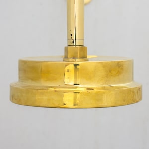 Unlacquered Brass Rain Showerhead, Handcrafted Showerhead, Outdoor Headshower, Rainfall Showerhead