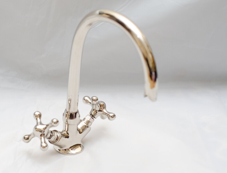 Single Hole Gooseneck Faucet Bathroom Faucet Kitchen Faucet Etsy Canada