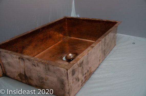 Copper Farmhouse Kitchen Sink Hammered A Copper Farmhouse Kitchen Sink Hammered, Hammered Copper Farmhouse Kitchen Sinks