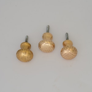 4-Pack Solid Brass Round Knobs, Drawer Knobs, Cabinet Knob, Wardrobe Handles, Cupboard Knobs | Duty-Free