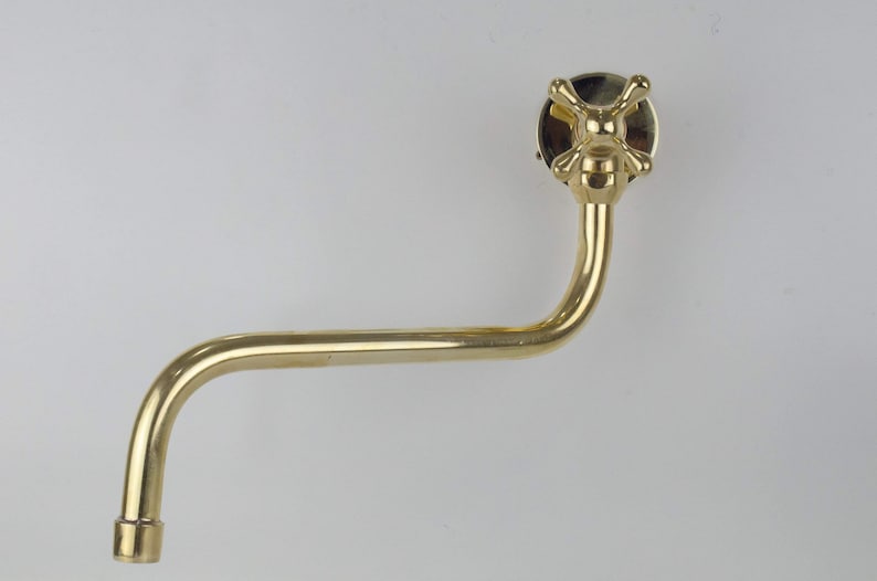 Unlacquered Brass Pot Filler Kitchen Faucet Traditional Solid image 1