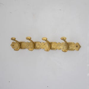 Solid Brass Clothes Hooks Holder, Handcrafted Wall Hooks Rack