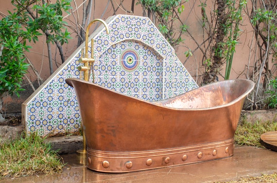 free standing tub copper