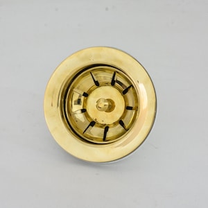 Unlacquered Brass Kitchen Sink Strainer, Sink Waste, Strainer Basket, Drain Cover & Basket Strainer
