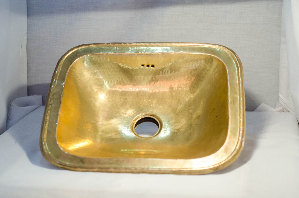 Hammered Brass Sink Bathroom Powder Room Sink Etsy